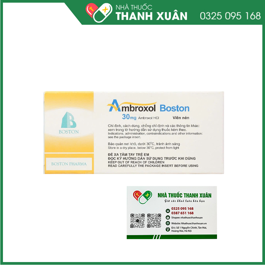 Ambroxol Boston thuốc tiêu nhầy đường hô hấp